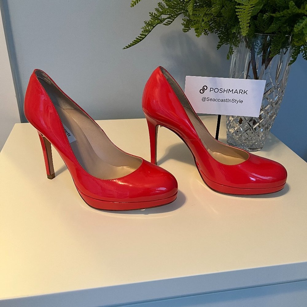 LK Bennett Sledge Court Shoe - Coral - 38 - 7.5